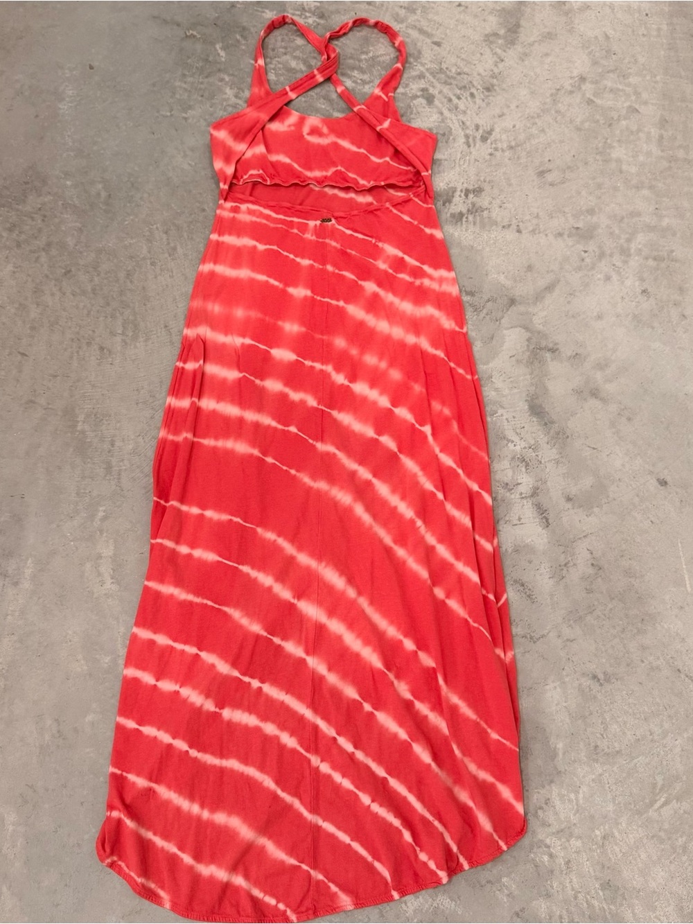 Roxy Tie-Dye Maxi Dress with Crisscross Straps - Picture 2 of 5